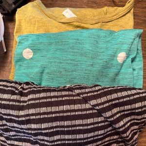 LuLaRoe Lynnae three pack. 2 Size L, one size XL. Rarely or never worn.